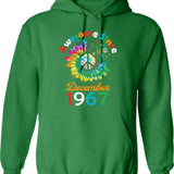 Funny Birthday Quote Awesome Since August 1964 Retro Birthday Hoodie - Green