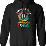 Funny Birthday Quote Awesome Since June 1967 Retro Birthday Hoodie - Black