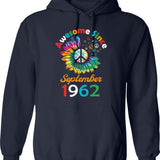 Funny Birthday Quote Awesome Since March 1964 Retro Birthday Hoodie - Navy