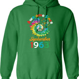 Funny Birthday Quote Awesome Since September 1962 Retro Birthday Hoodie - Green