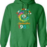Funny Birthday Quote Awesome Since September 1963 Retro Birthday Hoodie - Green