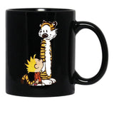 Funny Calvin and Hobbes (2) Black Coffee Mug, Gift Coffee Mug - Black