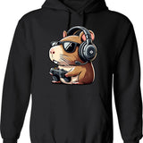 Funny Canadian Hockey Design - Elbows Up Maple Leaf Pride Hoodie - Black