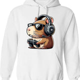 Funny Canadian Hockey Design - Elbows Up Maple Leaf Pride Hoodie - White