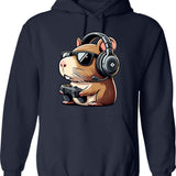 Funny Canadian Hockey Design - Elbows Up Maple Leaf Pride Hoodie - Navy