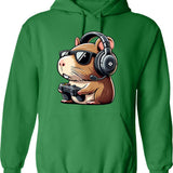 Funny Canadian Hockey Design - Elbows Up Maple Leaf Pride Hoodie - Green