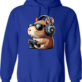 Funny Canadian Hockey Design - Elbows Up Maple Leaf Pride Hoodie - Blue