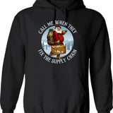 Funny Christmas Hoodie - Sarcastic Humor Graphic Hoodie - Black