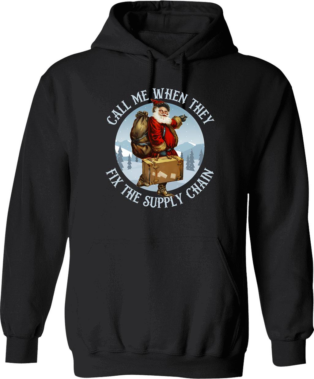 Funny Christmas Hoodie - Sarcastic Humor Graphic Hoodie - Black