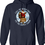 Funny Christmas Hoodie - Sarcastic Humor Graphic Hoodie - Navy