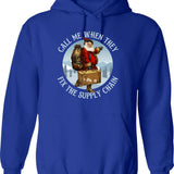 Funny Christmas Hoodie - Sarcastic Humor Graphic Hoodie - Blue