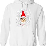 Funny Christmas Snitches Get Stitches Graphic Pullover Hoodie - White