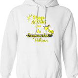 Funny Disc Golf Dad Hoodie - Sarcastic Humor Graphic Hoodie - White
