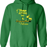Funny Disc Golf Dad Hoodie - Sarcastic Humor Graphic Hoodie - Green
