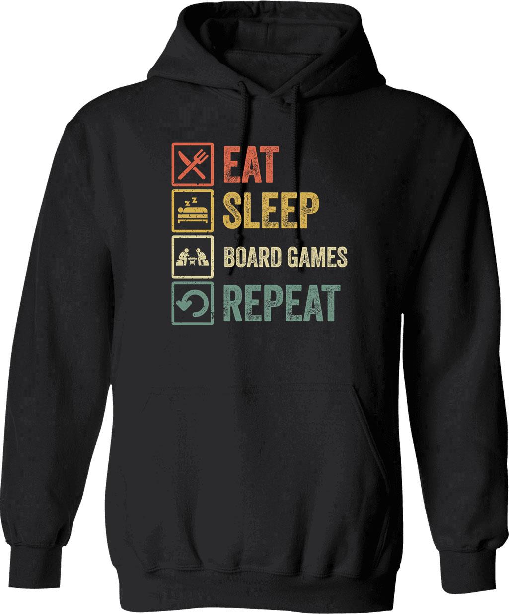 Funny Eat Sleep Big Chungus Repeat Retro Vintage Hoodie - Black