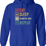 Funny Eat Sleep Escape Rooms Repeat Retro Vintage Hoodie - Blue