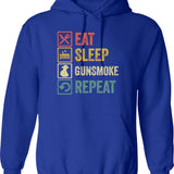 Funny Eat Sleep Geometry Dash Repeat Retro Vintage Geometry Dash Dad Gift Fathers Day Kids Birthd Hoodie - Blue