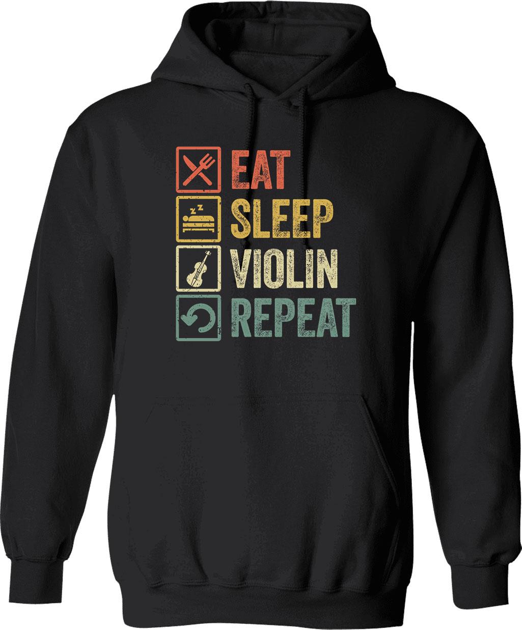 Funny Eat Sleep Theatre Repeat Vintage Retro Theatre Lover Gift Hoodie - Black