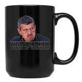 Funny F1 Boss Quote - Guenther Steiner Black Coffee Mug, Gift Coffee Mug
