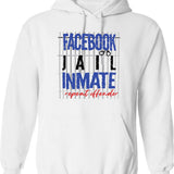 Funny Facebook Jail Inmate Repeat Offender Graphic Pullover Hoodie - White