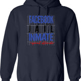 Funny Facebook Jail Inmate Repeat Offender Graphic Pullover Hoodie - Navy