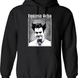 Funny Eggnog Christmas Quote With Vintage Woman Hoodie - Black