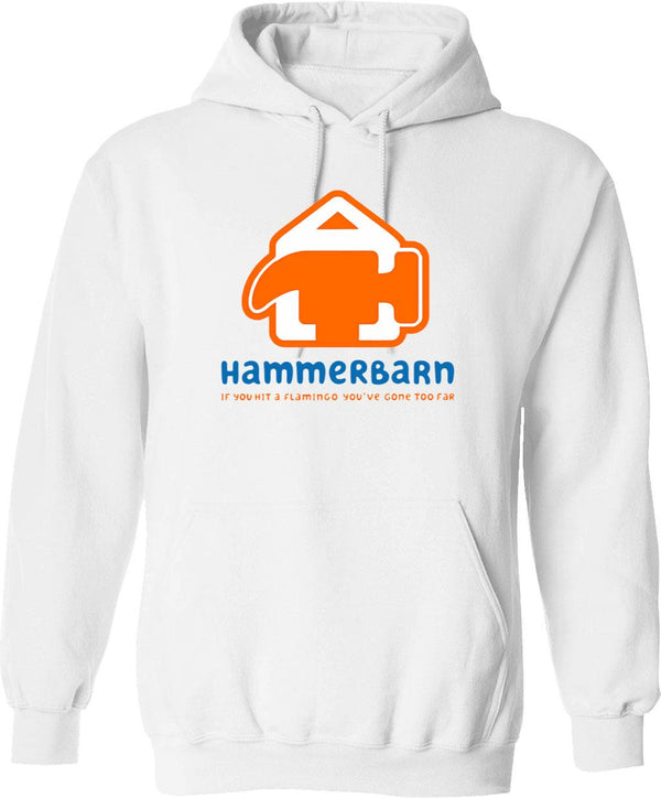 Funny Hammerbarn Graphic Pullover Hoodie - White