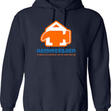 Funny Hammerbarn Graphic Pullover Hoodie - Navy