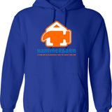 Funny Hammerbarn Graphic Pullover Hoodie - Blue