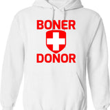 Funny Hubie Halloween Mom Boner Doner Graphic Pullover Hoodie - White