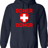 Funny Hubie Halloween Mom Boner Doner Graphic Pullover Hoodie - Navy