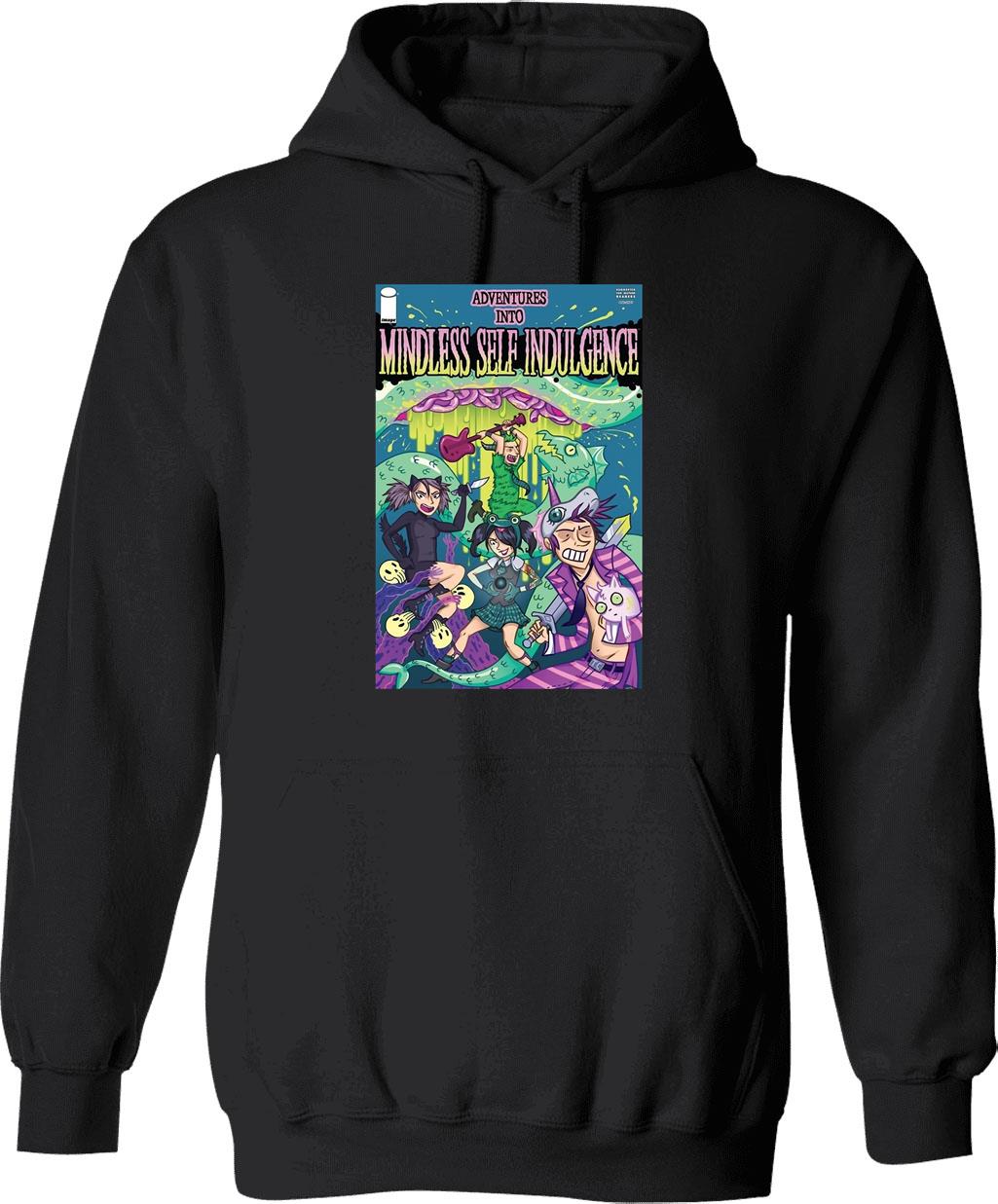 Funny Men Msi Comic Classic Fan Graphic Pullover Hoodie - Black