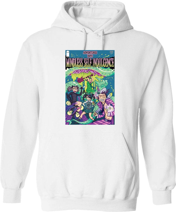 Funny Men Msi Comic Classic Fan Graphic Pullover Hoodie - White