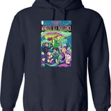 Funny Men Msi Comic Classic Fan Graphic Pullover Hoodie - Navy