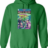 Funny Men Msi Comic Classic Fan Graphic Pullover Hoodie - Green