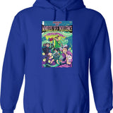 Funny Men Msi Comic Classic Fan Graphic Pullover Hoodie - Blue