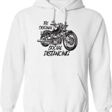 Funny Motorcycle Hoodie - Sarcastic Humor Graphic Hoodie - White