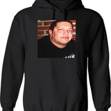 Funny Punktify Sal Vulcano Meme Graphic Pullover Hoodie - Black