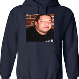 Funny Punktify Sal Vulcano Meme Graphic Pullover Hoodie - Navy