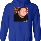Funny Punktify Sal Vulcano Meme Graphic Pullover Hoodie - Blue