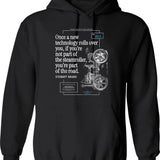 Funny Quote I Lava You Hoodie - Retro Graphic Pullover Hoodie for Men & Women - Black