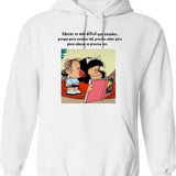 Funny Quote Steamroller Tech Drawing Hoodie - Retro Graphic Pullover Hoodie for Men & Women - White