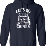 Funny Raccoon Stay Trashy Vintage 90s Hoodie - Navy