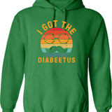 Funny Retro I Got The Diabeetus Diabetes Type 1 2 Awareness Hoodie - Green