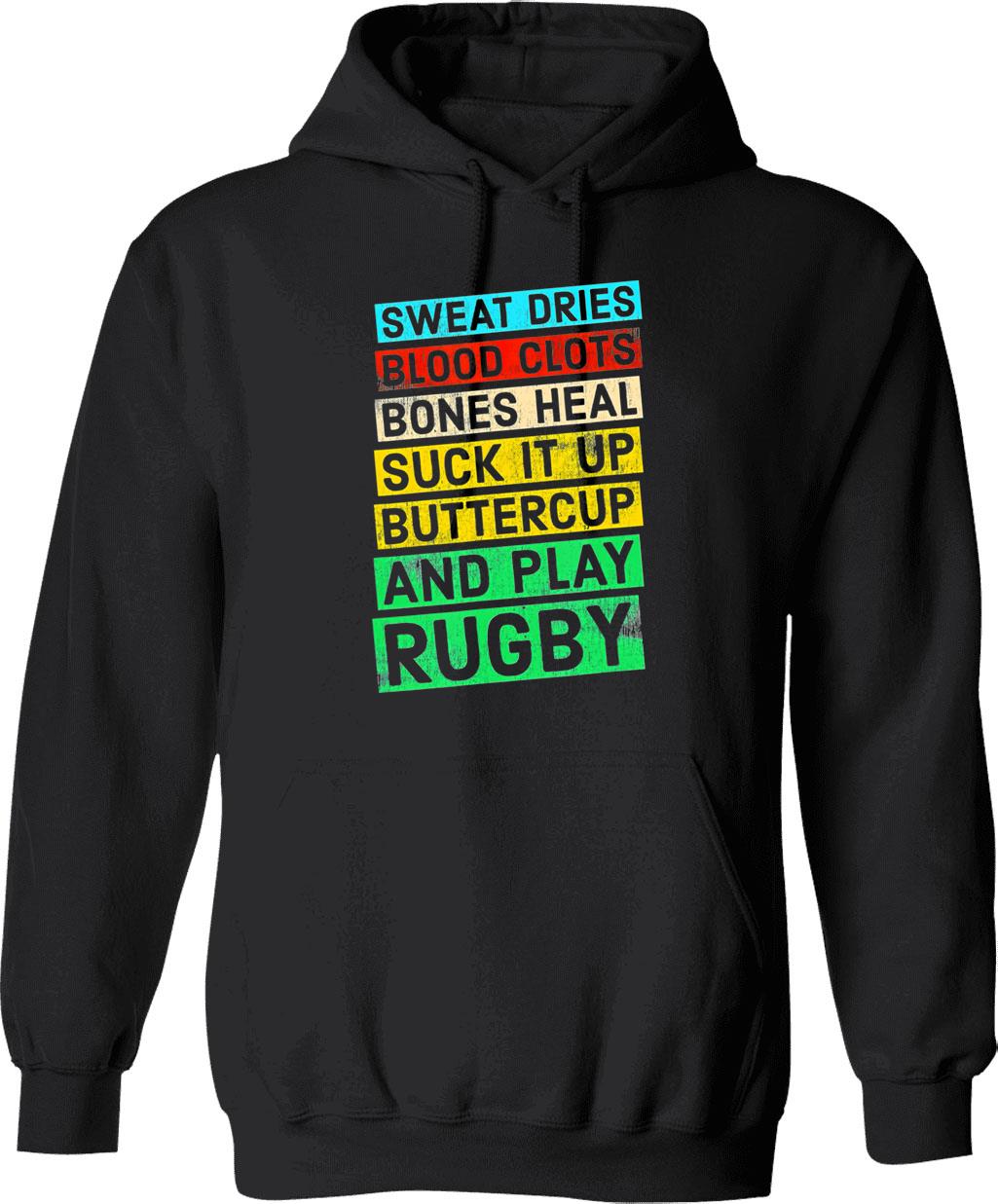 Funny Rugby Dad T Perfect Rugby Hoodie - Black
