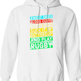 Funny Rugby Dad T Perfect Rugby Hoodie - White