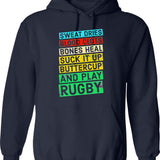 Funny Rugby Dad T Perfect Rugby Hoodie - Navy
