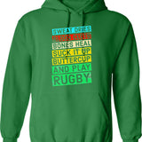 Funny Rugby Dad T Perfect Rugby Hoodie - Green