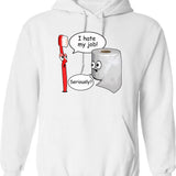 Funny Saying - Close Enough Hoodie - Sarcastic Humor Graphic Hoodie - White