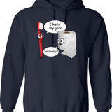 Funny Saying - Close Enough Hoodie - Sarcastic Humor Graphic Hoodie - Navy